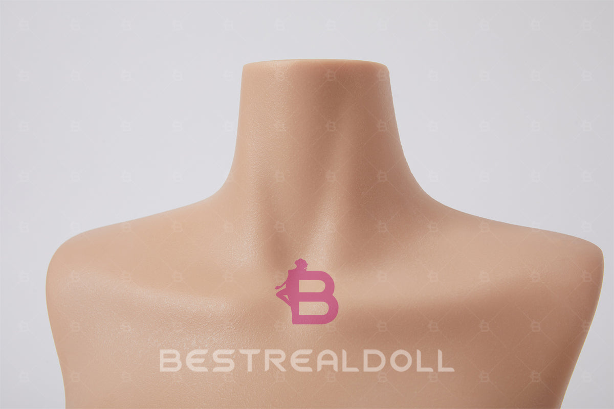 Three Skin Tone Full Silicone Sex Doll Head Stand for Display Light Tanned Skin Silicone Doll Head Stand ONLY