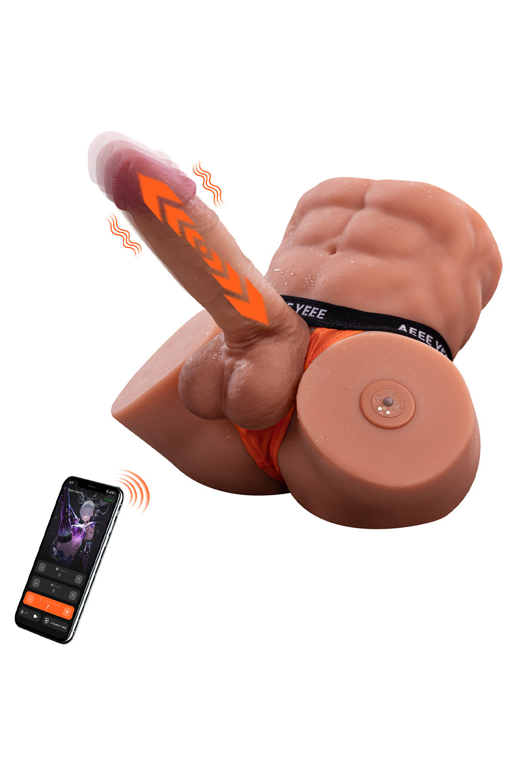 US Stock - SQ-MAR30051 Electric Male Ass Sex Doll TPE Automatic Dildo Male Ass Torso Love Doll