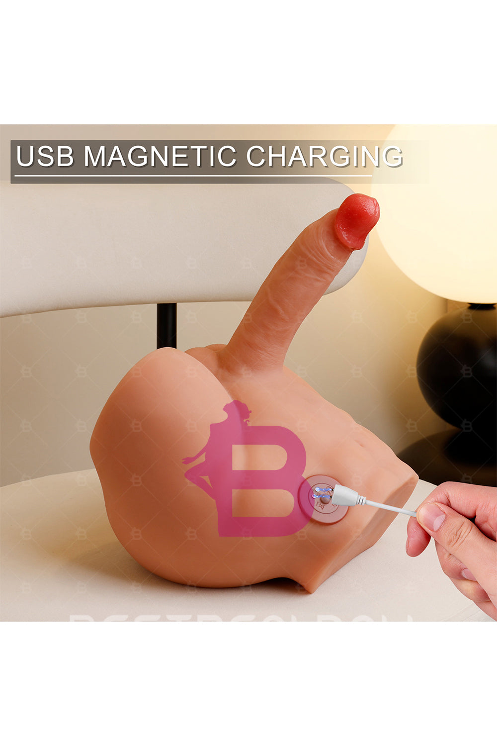 US Stock - SQ-MA30021 Big Dildo Male Sex Torso Ass Doll Electric Dildo Automatic Male Ass TPE Sex Doll Torso
