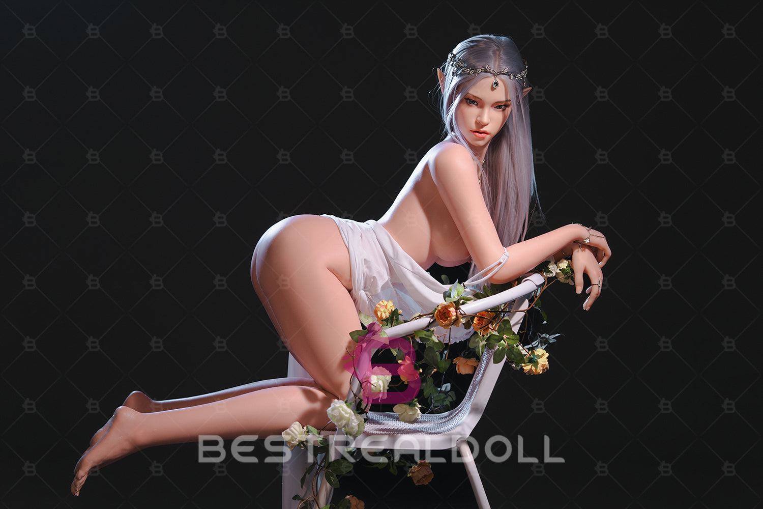 US Stock - Topfire Lorna 165cm C cup T07 Full Silicone Elf Sex Doll ROS Head Oral Sex Silicone Love Doll Movable Jaw