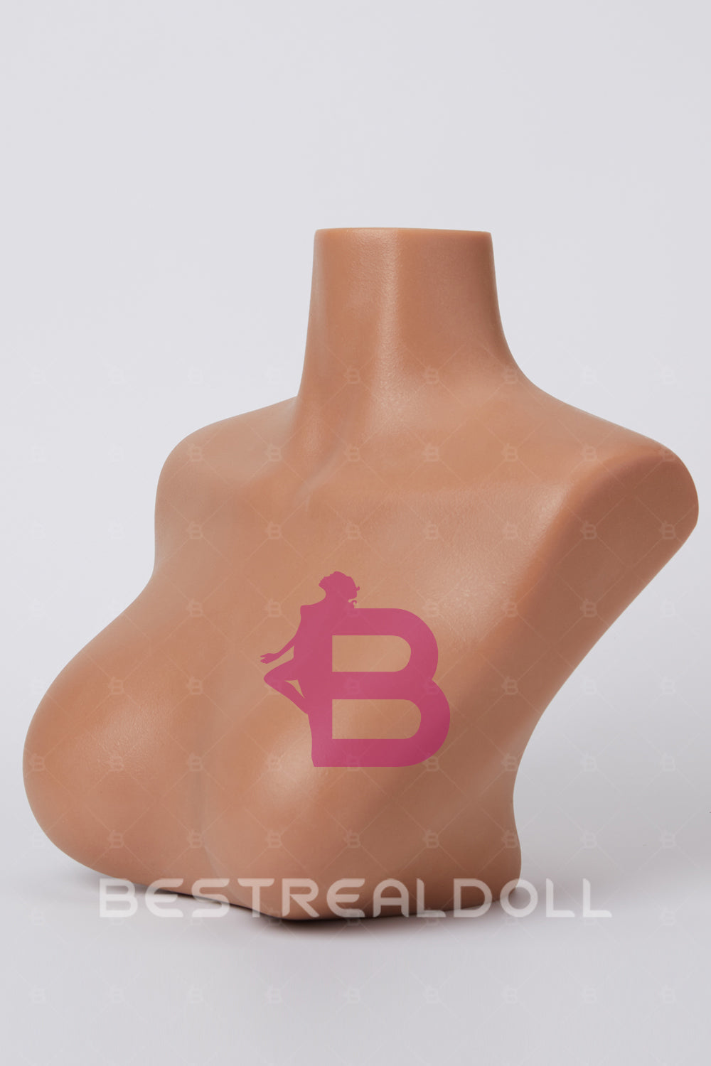 Three Skin Tone Full Silicone Sex Doll Head Stand for Display Light Tanned Skin Silicone Doll Head Stand ONLY