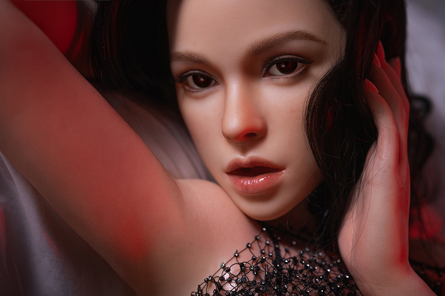 US Stock - Lys 164cm M28 Silicone ROS Head Sex Doll Realistic Movable Jaw Adult Oral Sex Love Doll