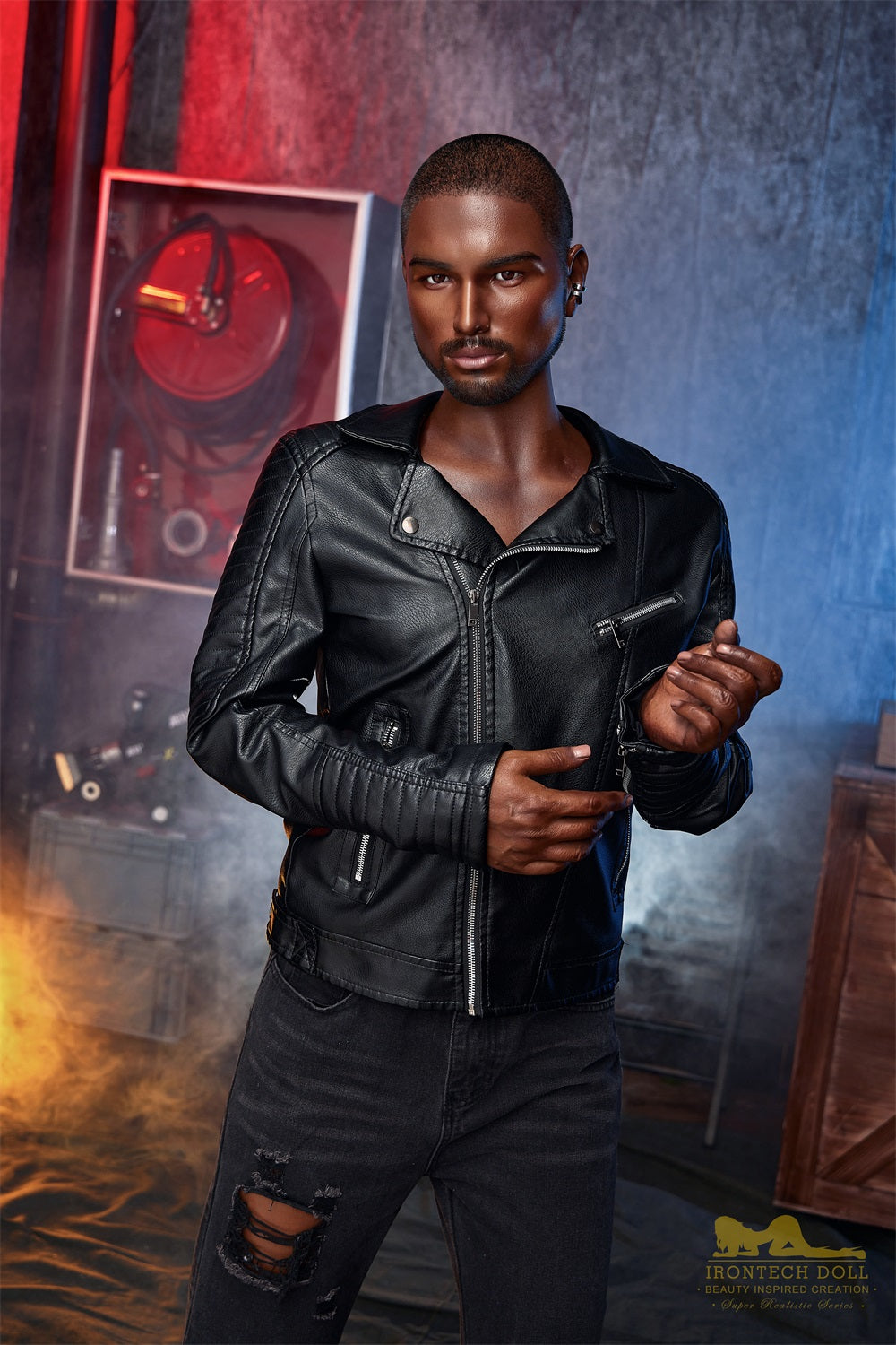 Irontechdoll 170cm M1 Kevin Black Male Sex Doll Full Silicone Male Doll Gay Love Doll