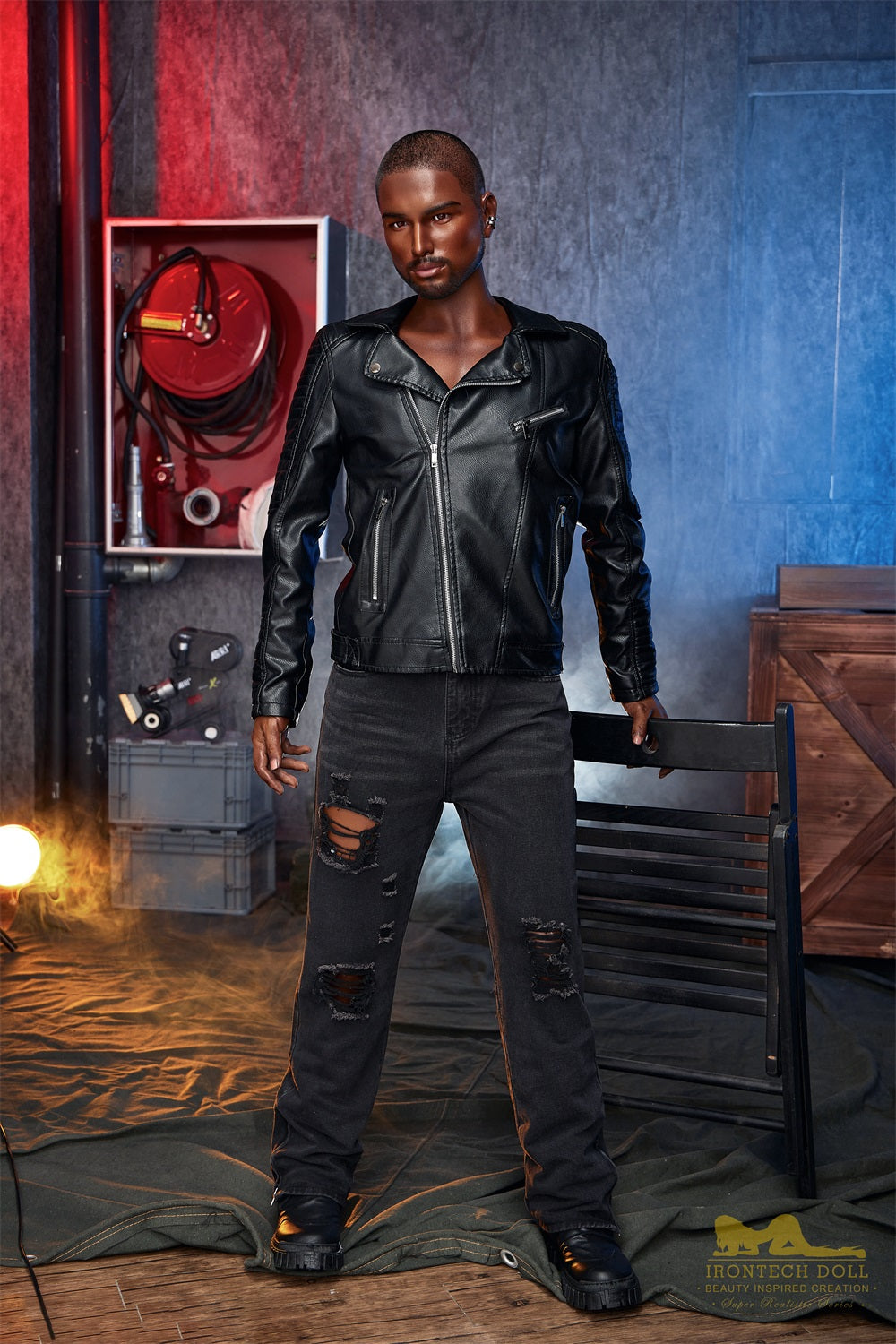 Irontechdoll 170cm M1 Kevin Black Male Sex Doll Full Silicone Male Doll Gay Love Doll