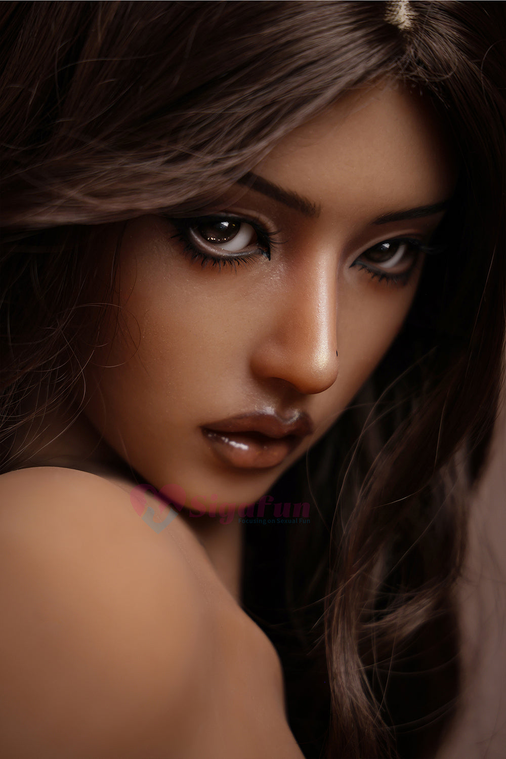 EU Stock - Sigafundoll SG1/SG4/SG5 163cm Dark Tanned Body Sex Doll Big Boobs Silicone Head S-TPE Adult Love Doll