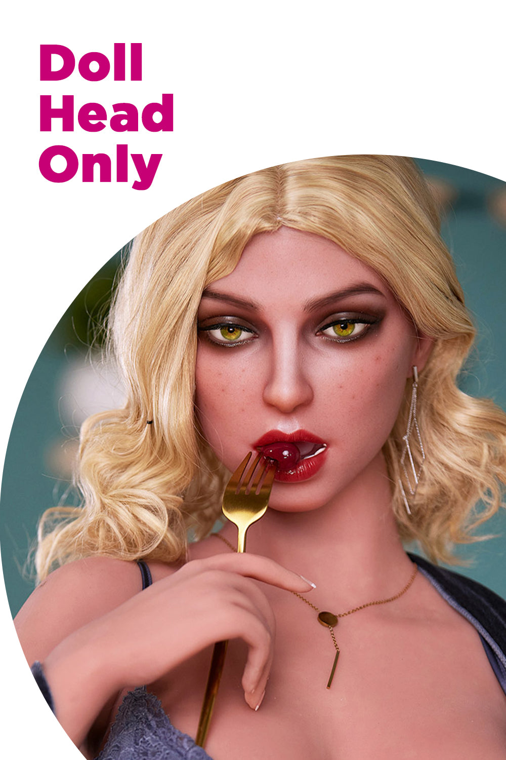 Alberta M3 Silicone Sex Doll ROS Head Love Doll Movable Jaw Head Only