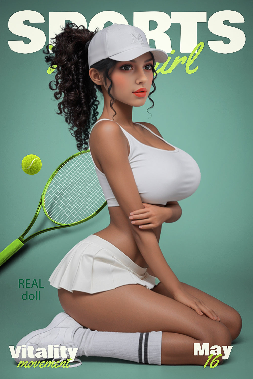 US Stock - Nina Plus 158cm #252 Big Breasts TPE Sex Doll Tanned Skin Sport Girl Adult TPE Love Dolls (Free 2ND Head)