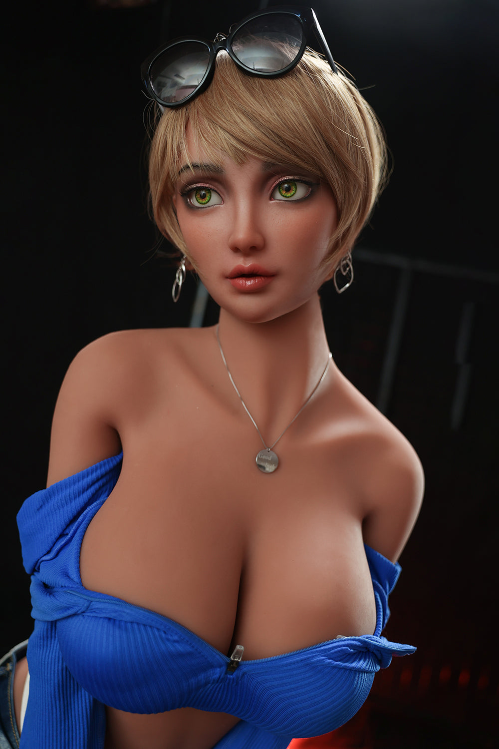 158cm Nataly #479 Silicone ROS Head TPE Body BBW Sex Doll Oral Sex Movable Jaw Adult Love Doll