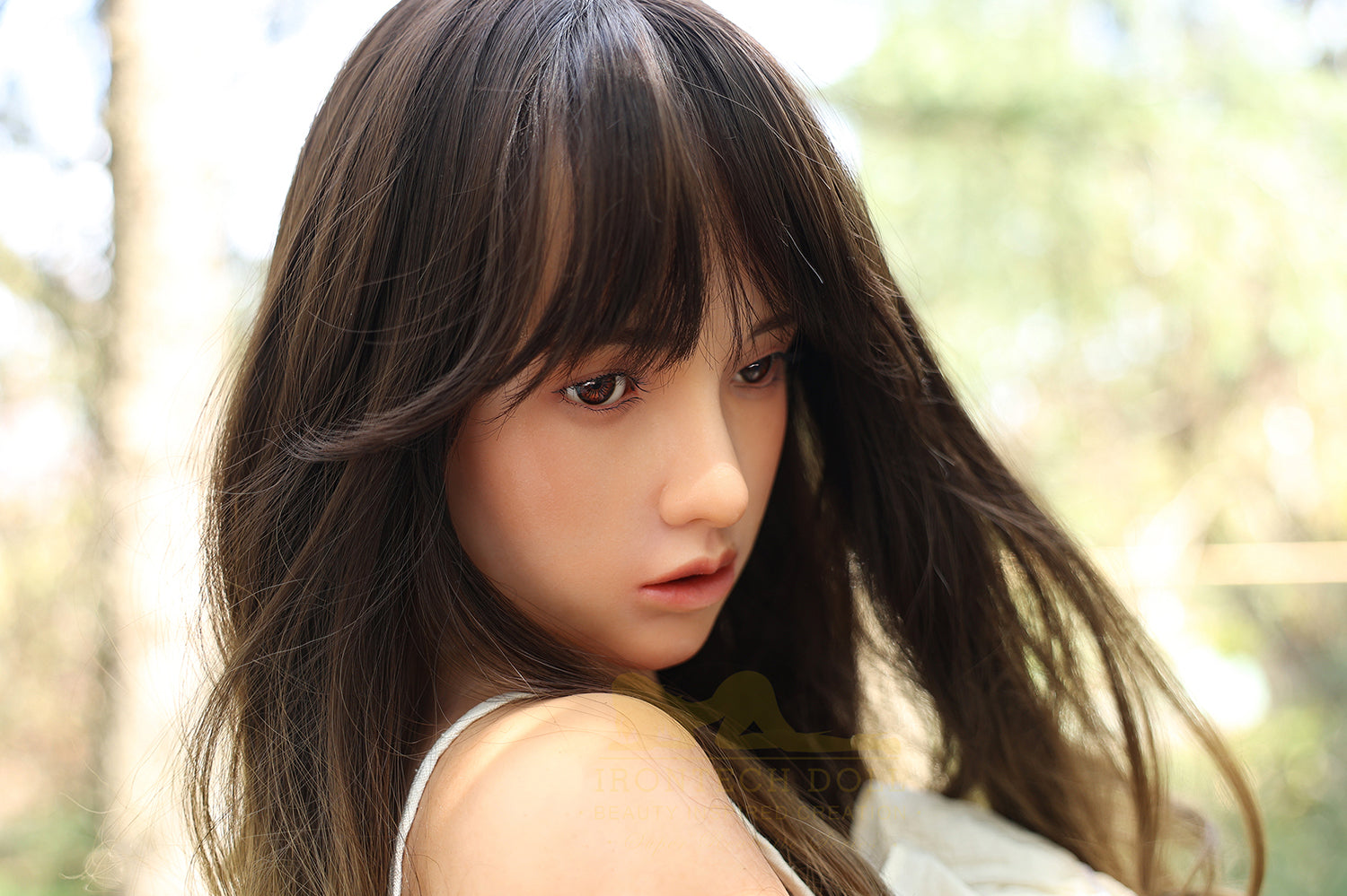 Irontechdoll Indica 167cm ROS Head Full Silicone Oral Sex Doll S37 Dark Tanned Realistic Movable Jaw Adult Love Doll