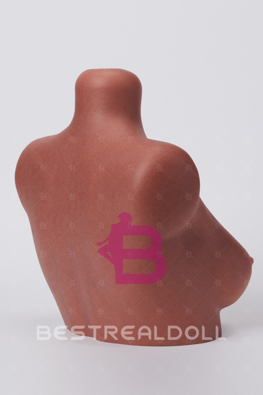 Full Silicone Half Body Sex Doll Head Display Stand Tanned Skin Silicone Adult Love Doll Head Stand ONLY