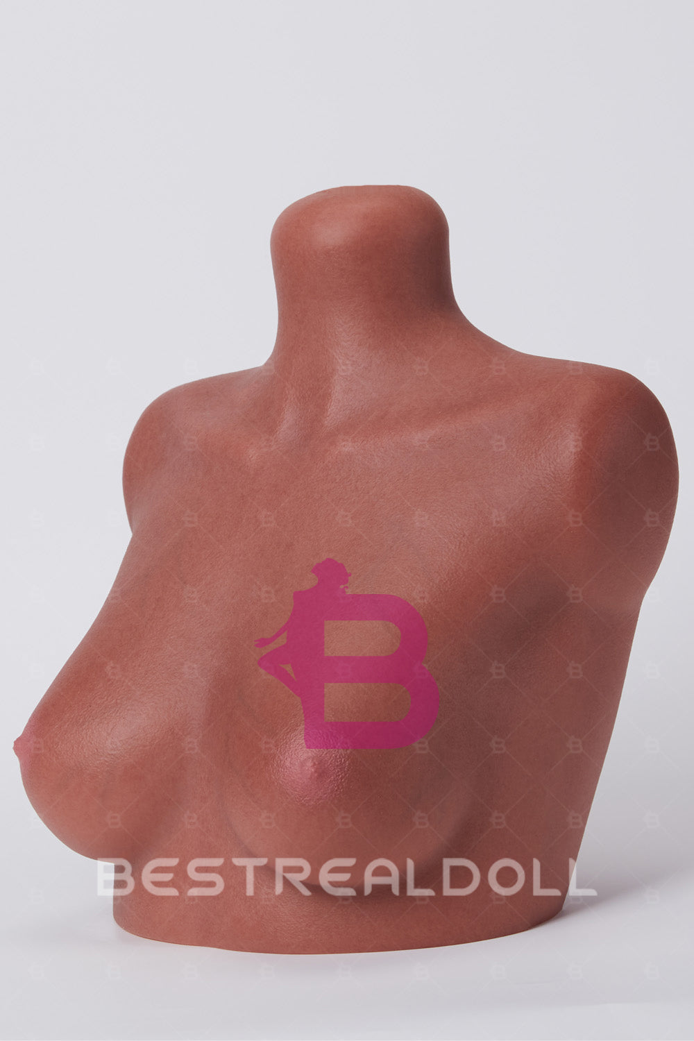 Full Silicone Half Body Sex Doll Head Display Stand Tanned Skin Silicone Adult Love Doll Head Stand ONLY