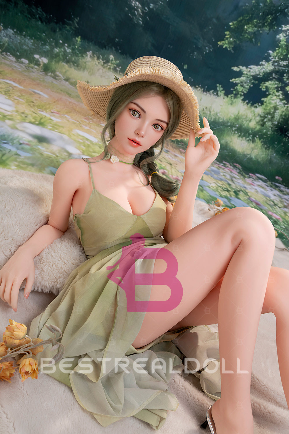 US Stock - YAMIEE Arlet 163cm SNK50 Unique Design Silicone ROS Head TPE Sex Doll Natural Skin TPE Body Movable Jaw Adult Oral Sex Love Doll (Free 2ND Head)