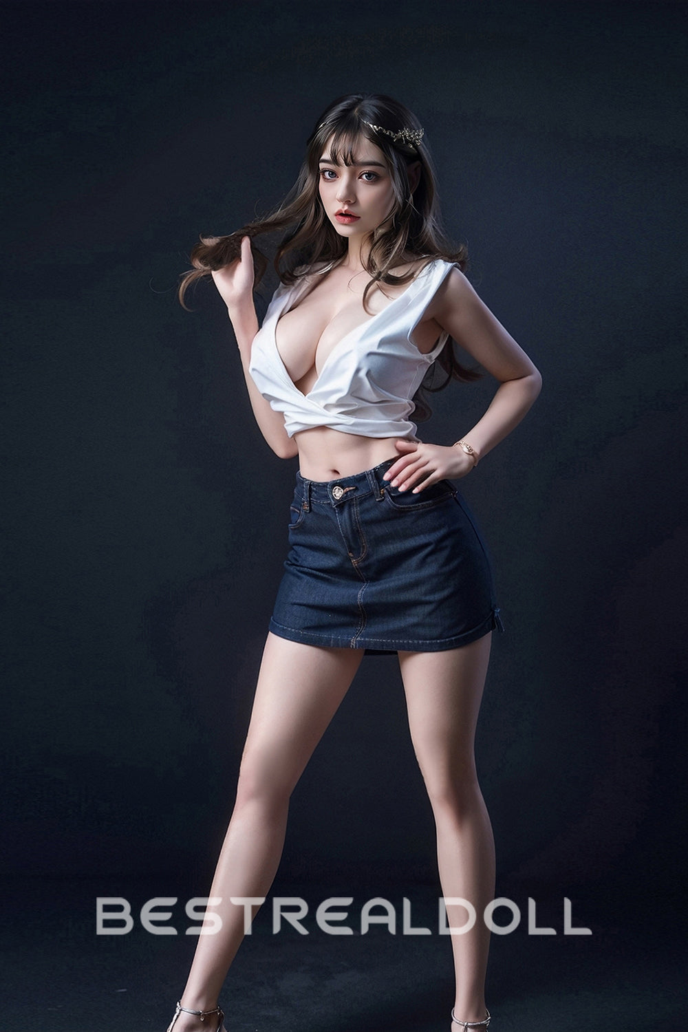 US Stock - RIDMII Miranda Plus 169cm #462 Unique Design Silicone ROS Head Love Doll TPE Body Realistic BBW Movable Jaw Sex Doll