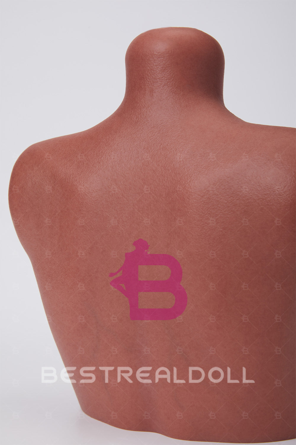 Full Silicone Half Body Sex Doll Head Display Stand Tanned Skin Silicone Adult Love Doll Head Stand ONLY