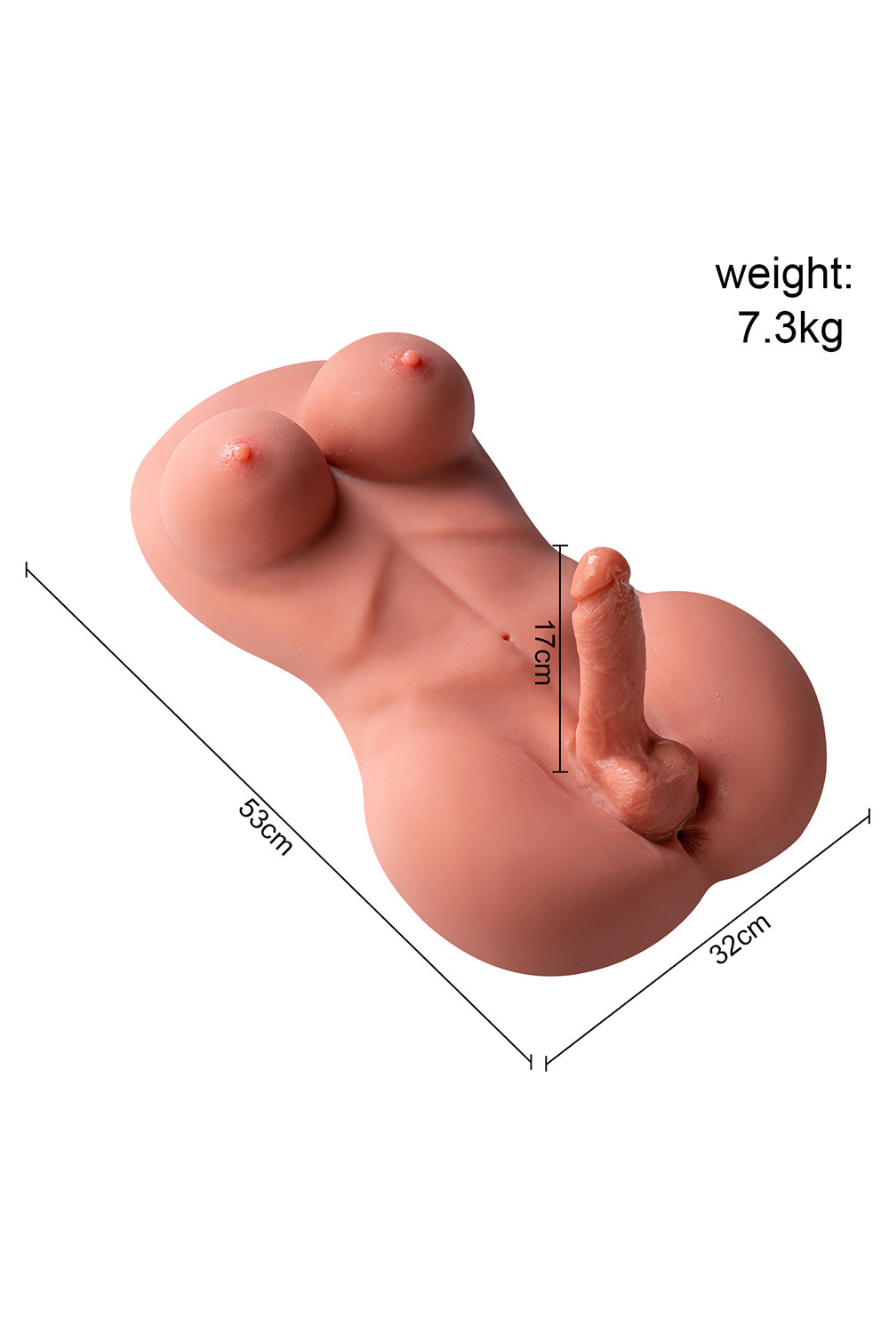 EU Stock - Transgender TPE Futa Sex Doll XS-MA30010 Torso Shemale Adult Love Doll Futanari Sex Doll Torso