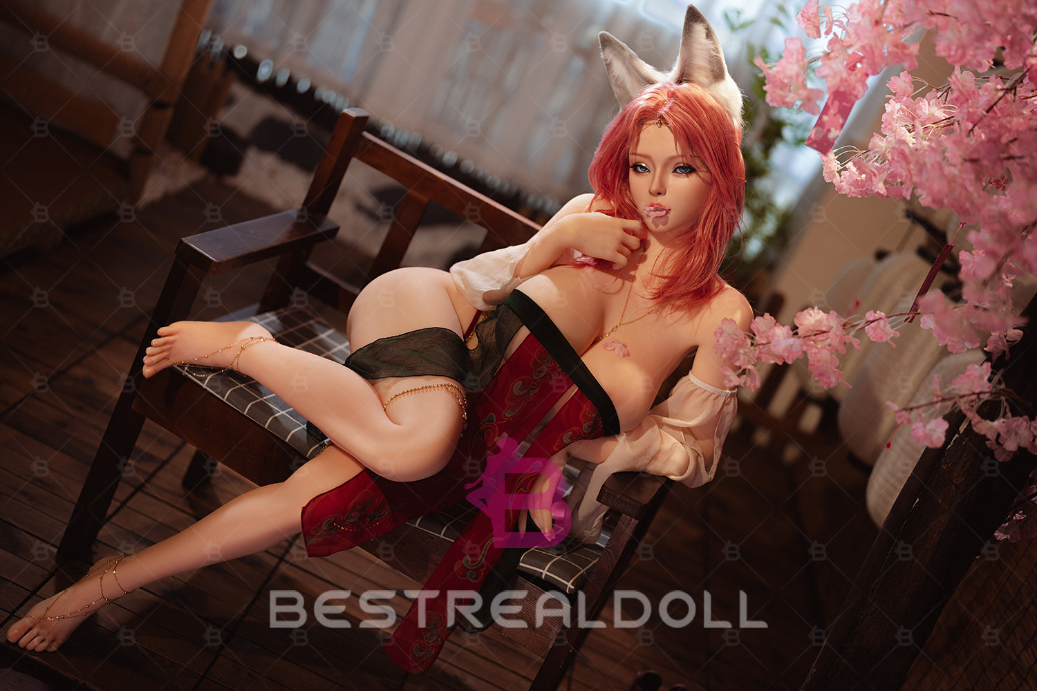 US Stock - YAMIEE Rowena Unique Design 161cm K39 Silicone ROS Head Sex Doll TPE Body Adult Oral Sex Love Doll