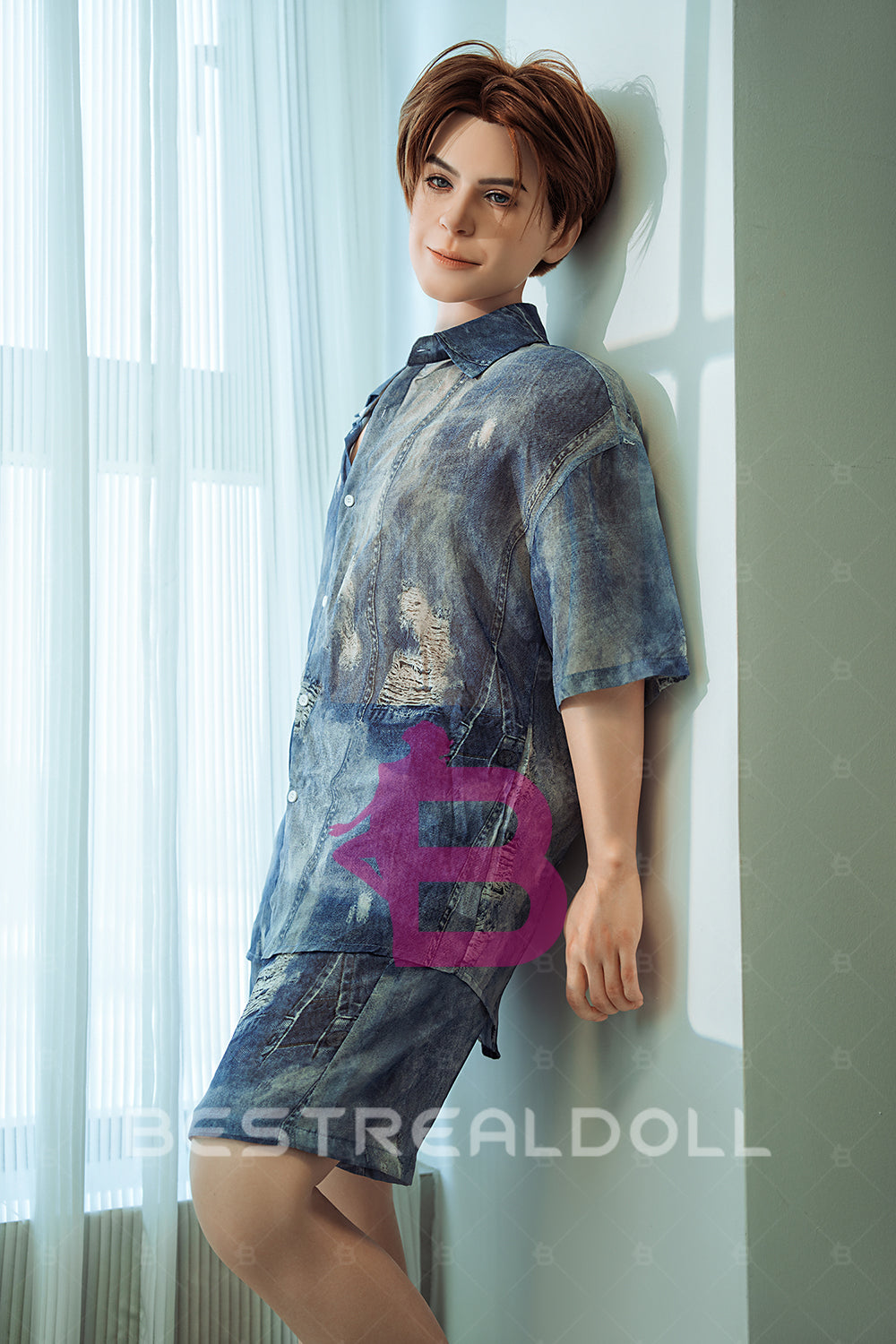 Caius 160cm L-1 Full Silicone Full Silicone Male Sex Doll 18cm Dildo Silicone Adult Male Love Doll