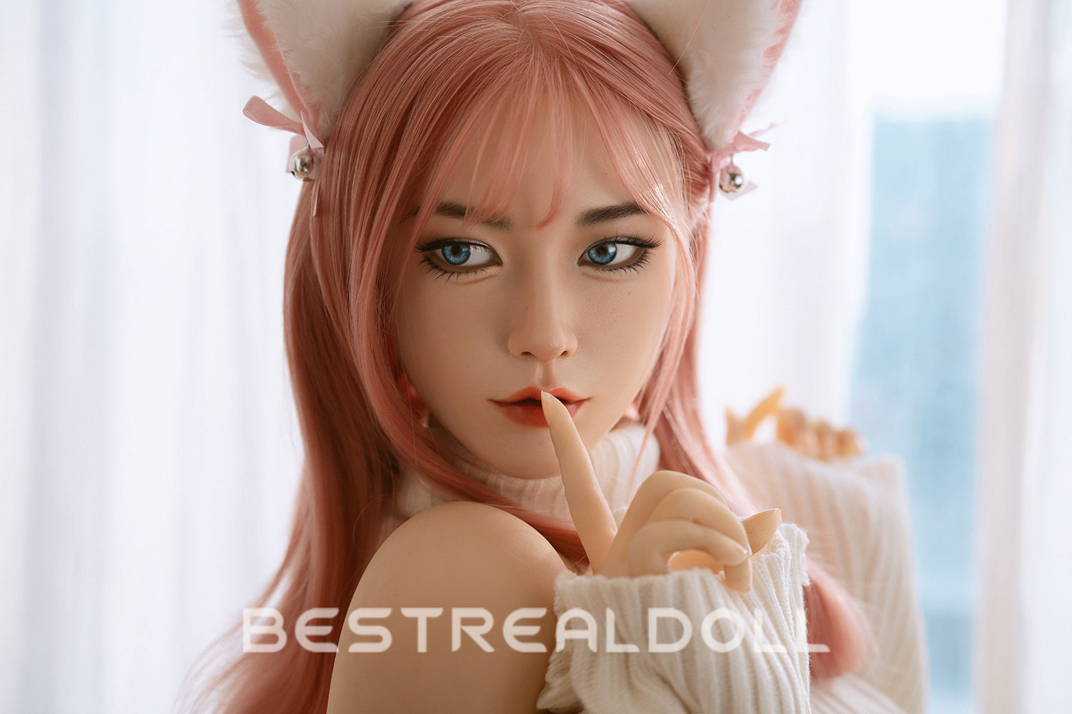Lisa 160cm #310 Pink Hair Realistic Sex Doll Silicone Head TPE Body Big Boobs Adult Love Doll