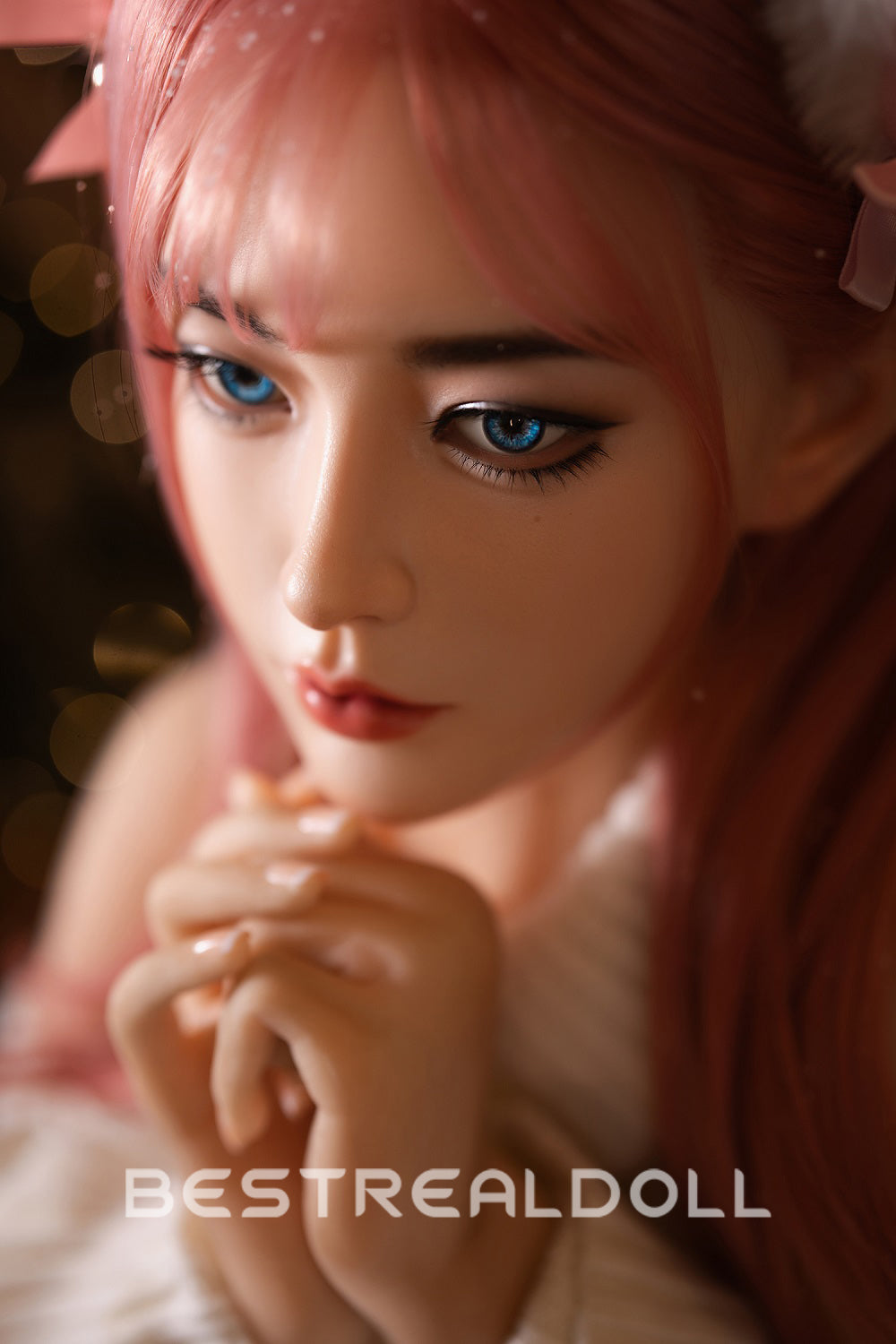 Lisa 160cm #310 Pink Hair Realistic Sex Doll Silicone Head TPE Body Big Boobs Adult Love Doll