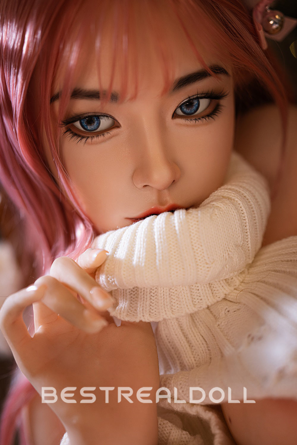 Lisa 160cm #310 Pink Hair Realistic Sex Doll Silicone Head TPE Body Big Boobs Adult Love Doll