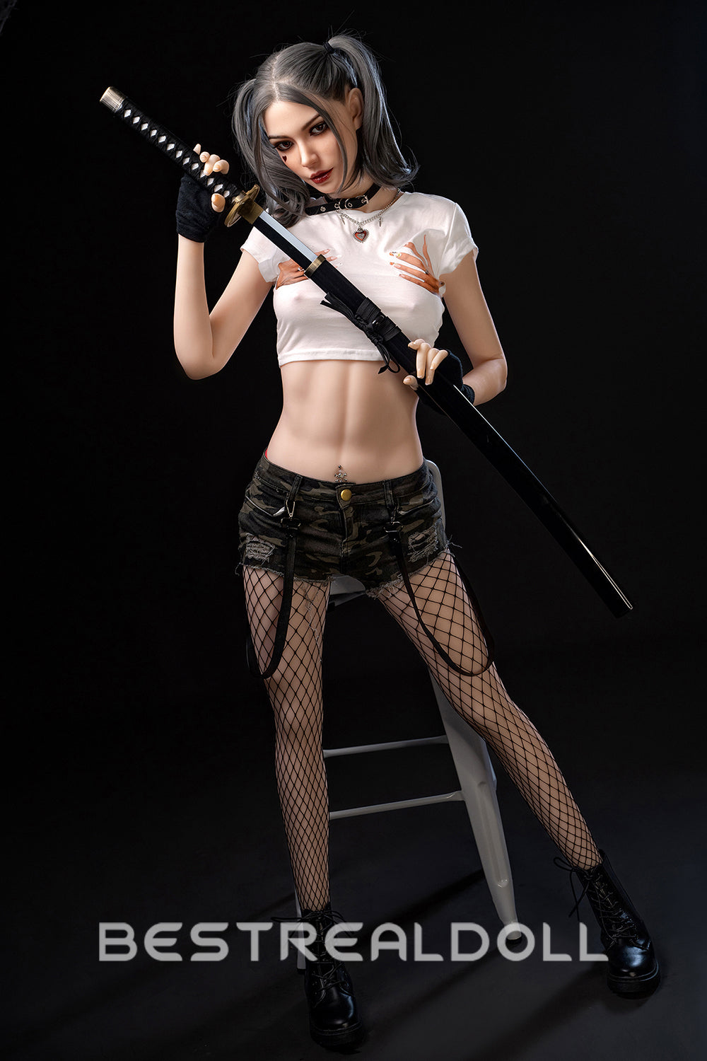 EU Stock - Makayla 173cm M7 Realistic Oral Sex Love Doll Silicone Head TPE Body Movable Jaw Adult ROS Head Sex Doll