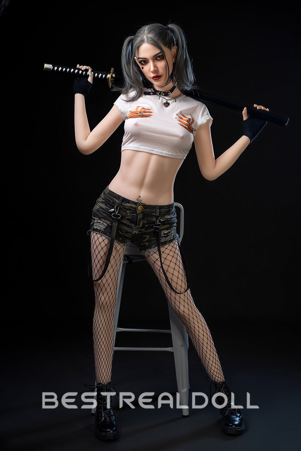 EU Stock - Makayla 173cm M7 Realistic Oral Sex Love Doll Silicone Head TPE Body Movable Jaw Adult ROS Head Sex Doll