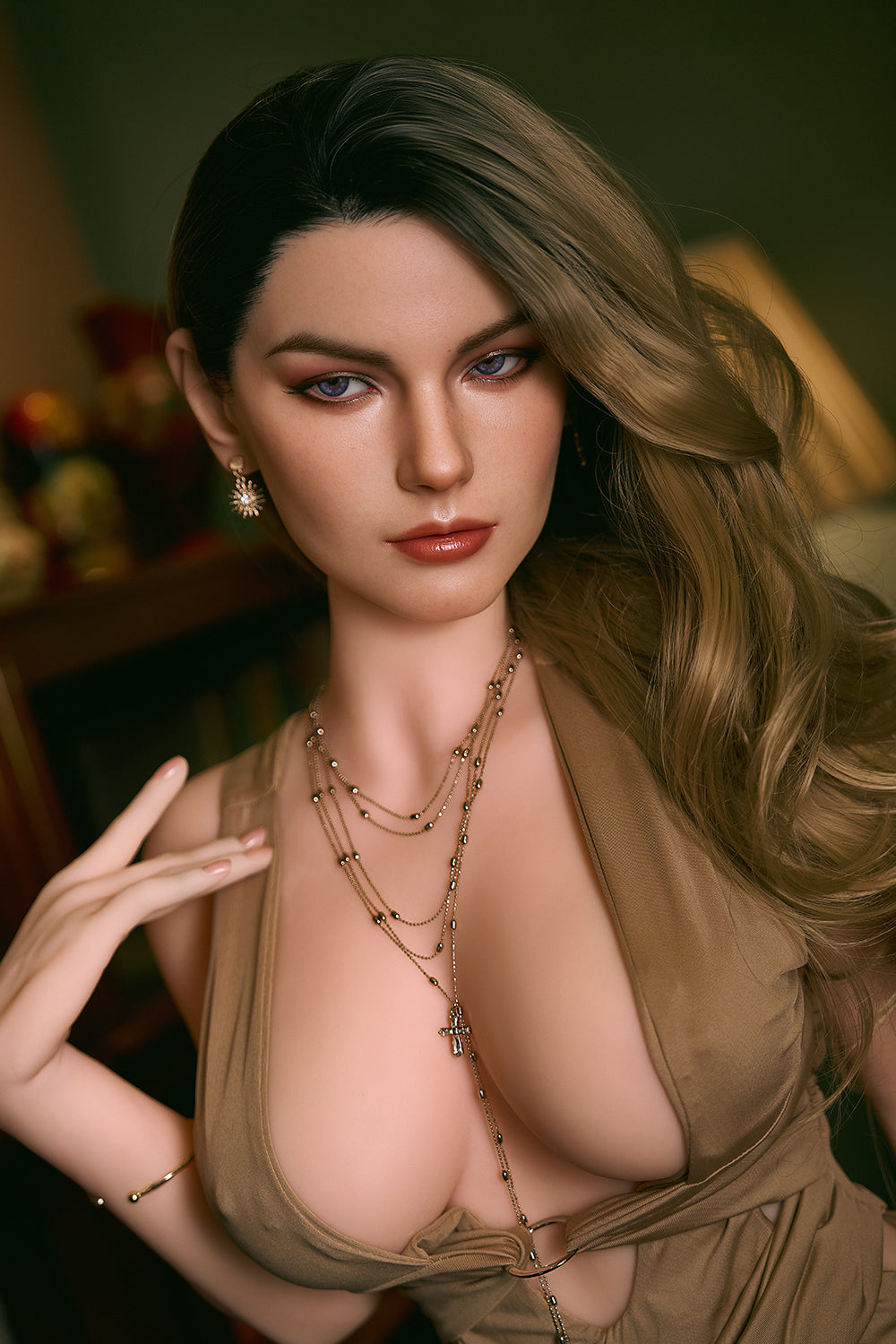 EU Stock - YAMIEE Lex 163cm SNK52 Unique Design TPE Sex Doll Silicone ROS Head Natural Skin Oral Sex Love Doll with Movable Jaw