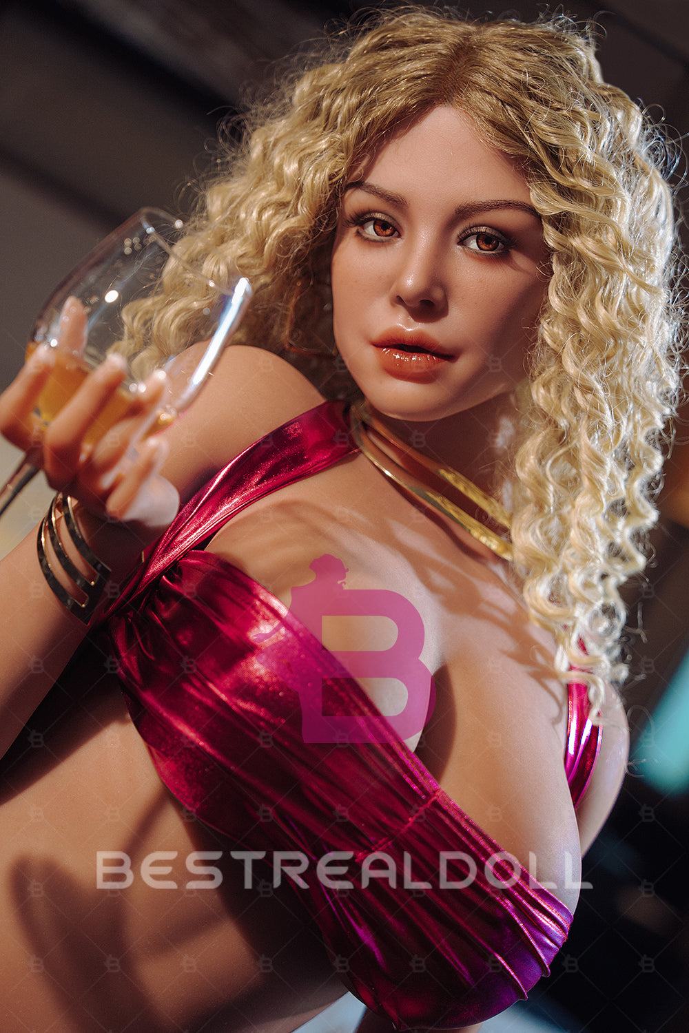 US Stock - YAMIEE Leia 162cm 450B Unique Design Silicone ROS Head Oral Sex Love Doll TPE Body Movable Jaw BBW Sex Doll (Free 2ND Head)