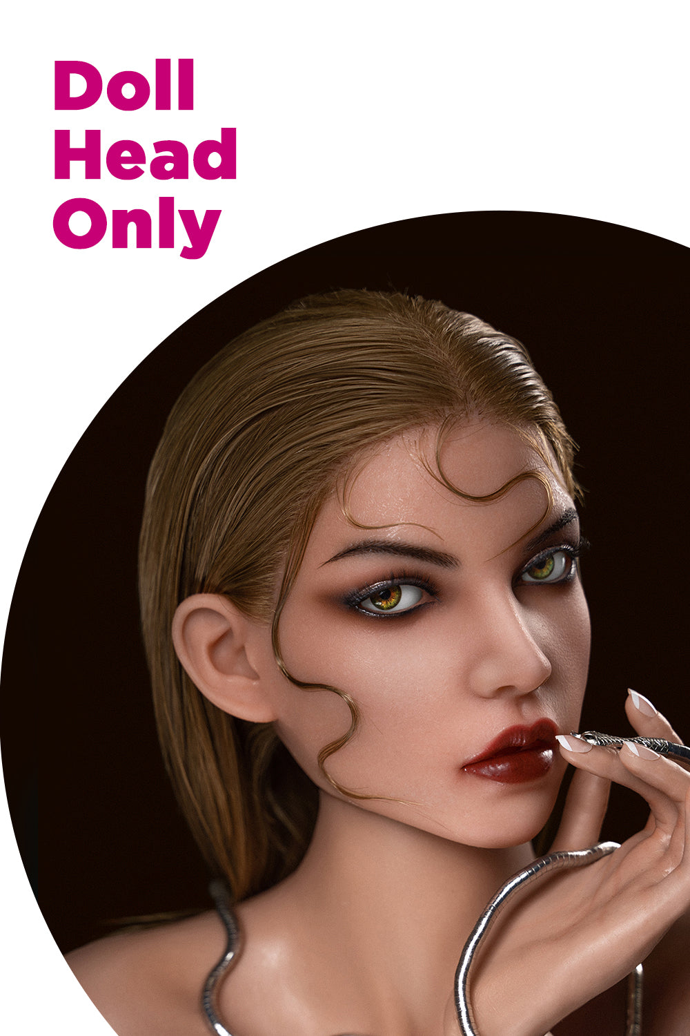 Amayah M4 Silicone Sex Doll ROS Head Love Doll Movable Jaw Head Only