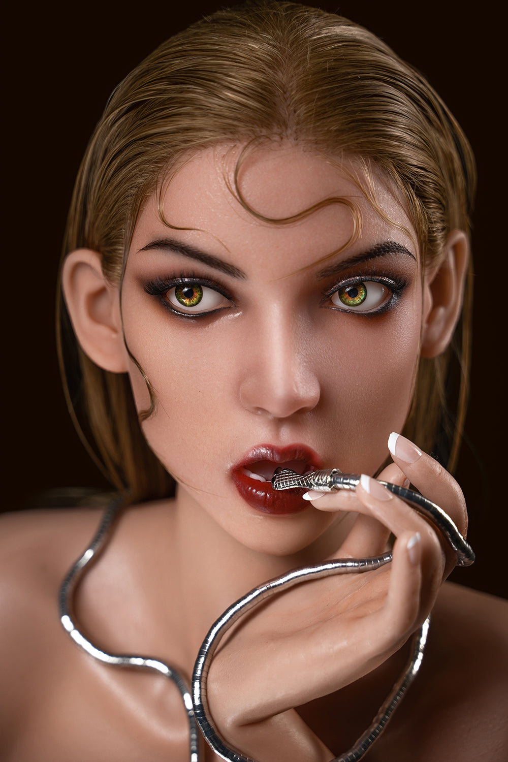 Amayah M4 Silicone Sex Doll ROS Head Love Doll Movable Jaw Head Only