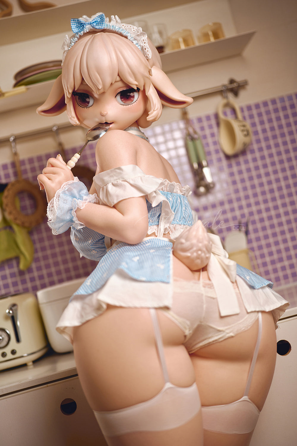Moonvale Xavy 160cm Fluffy Lamb Full Silicone Anime Sex Doll Natural Skin Cute Lamb Fantasy Silicone Adult ROS Love Doll