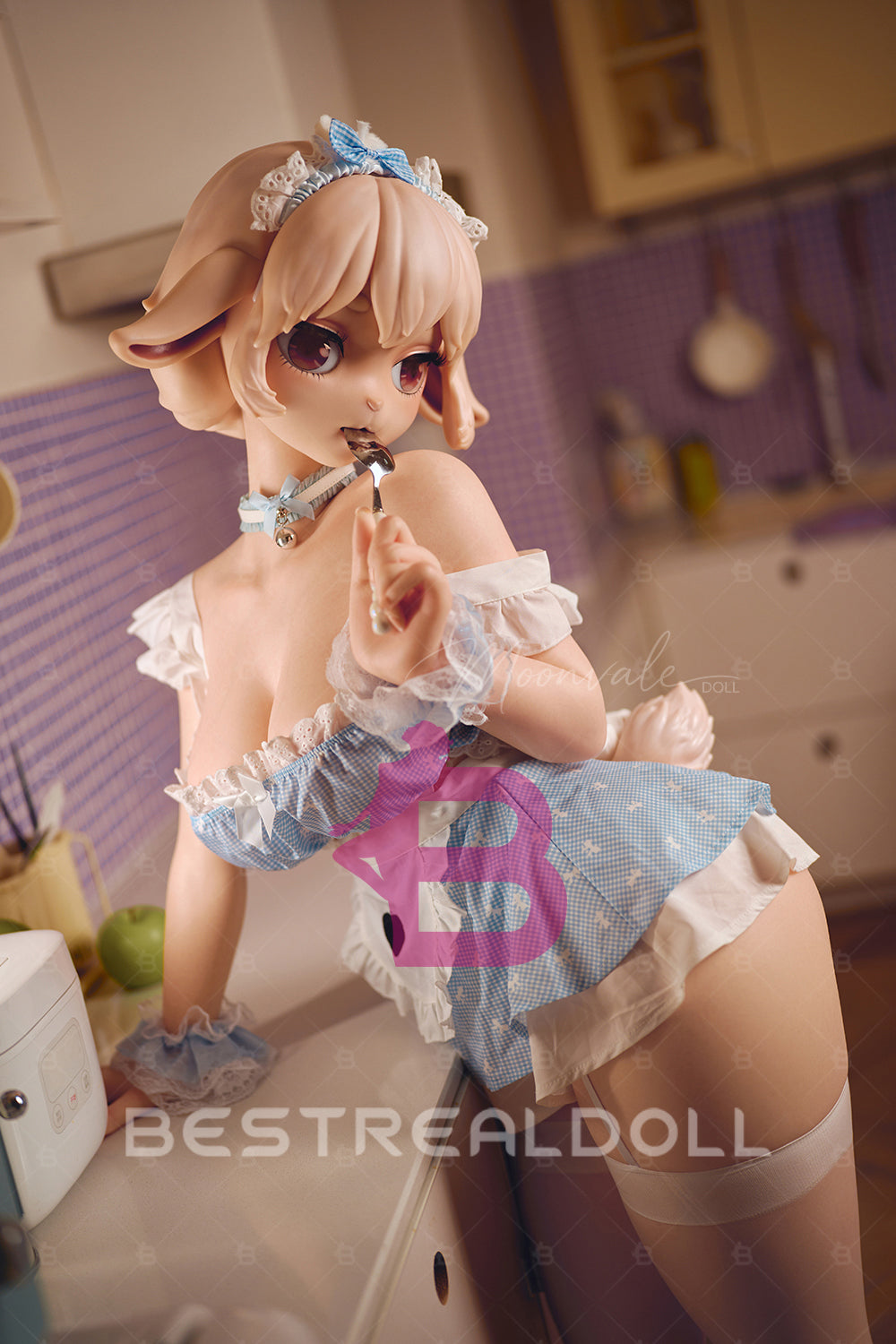 Moonvale Xavy 160cm Fluffy Lamb Full Silicone Anime Sex Doll Natural Skin Cute Lamb Fantasy Silicone Adult ROS Love Doll