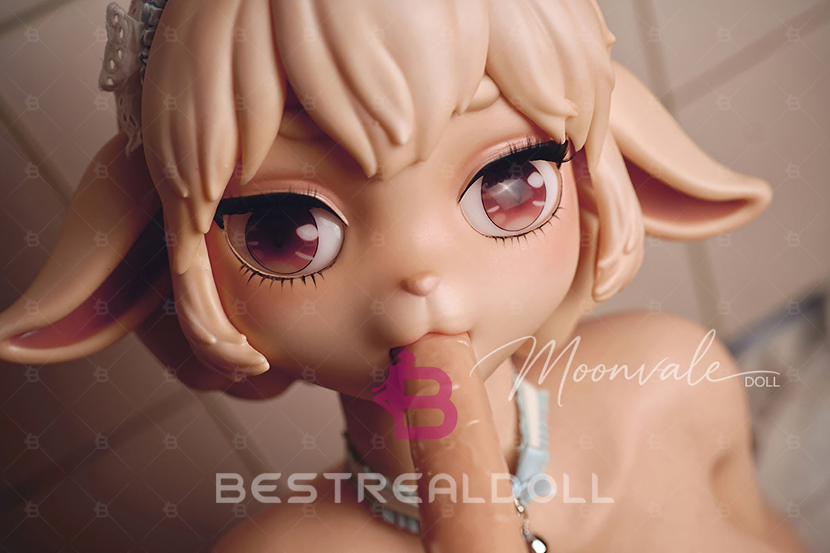 Moonvale Xavy 160cm Fluffy Lamb Full Silicone Anime Sex Doll Natural Skin Cute Lamb Fantasy Silicone Adult ROS Love Doll