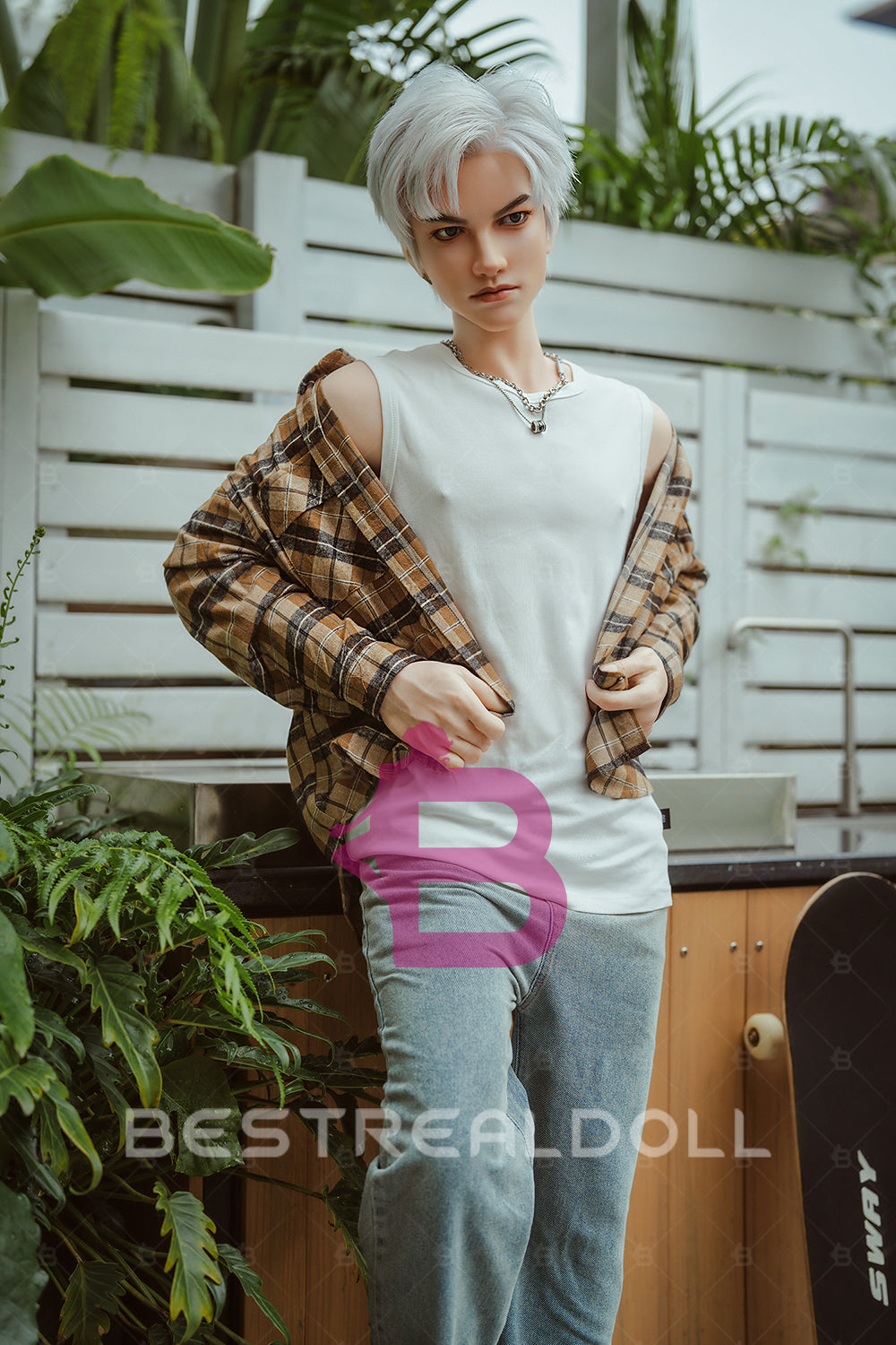 Ryan 162cm L2 Full Silicone Male Sex Doll 18cm Automatic Dildo Function Silicone Male Love Doll