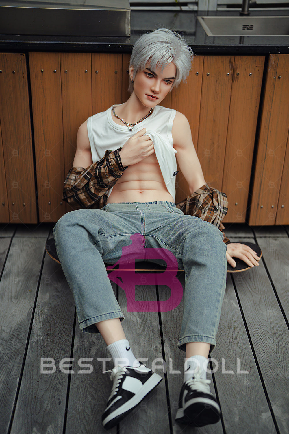 Ryan 162cm L2 Full Silicone Male Sex Doll 18cm Automatic Dildo Function Silicone Male Love Doll