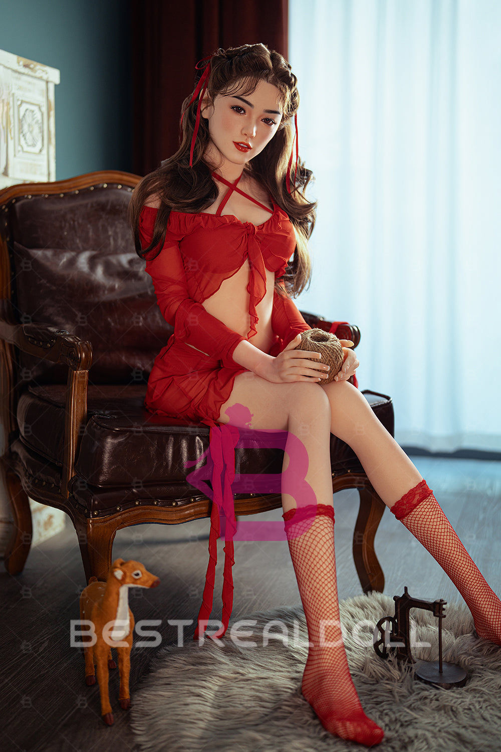 US Stock - RIDMII Louisa 166cm K51 Unique Design Hard Silicone Head Sex Doll TPE Body Adult Love Doll (Free 2ND Head)