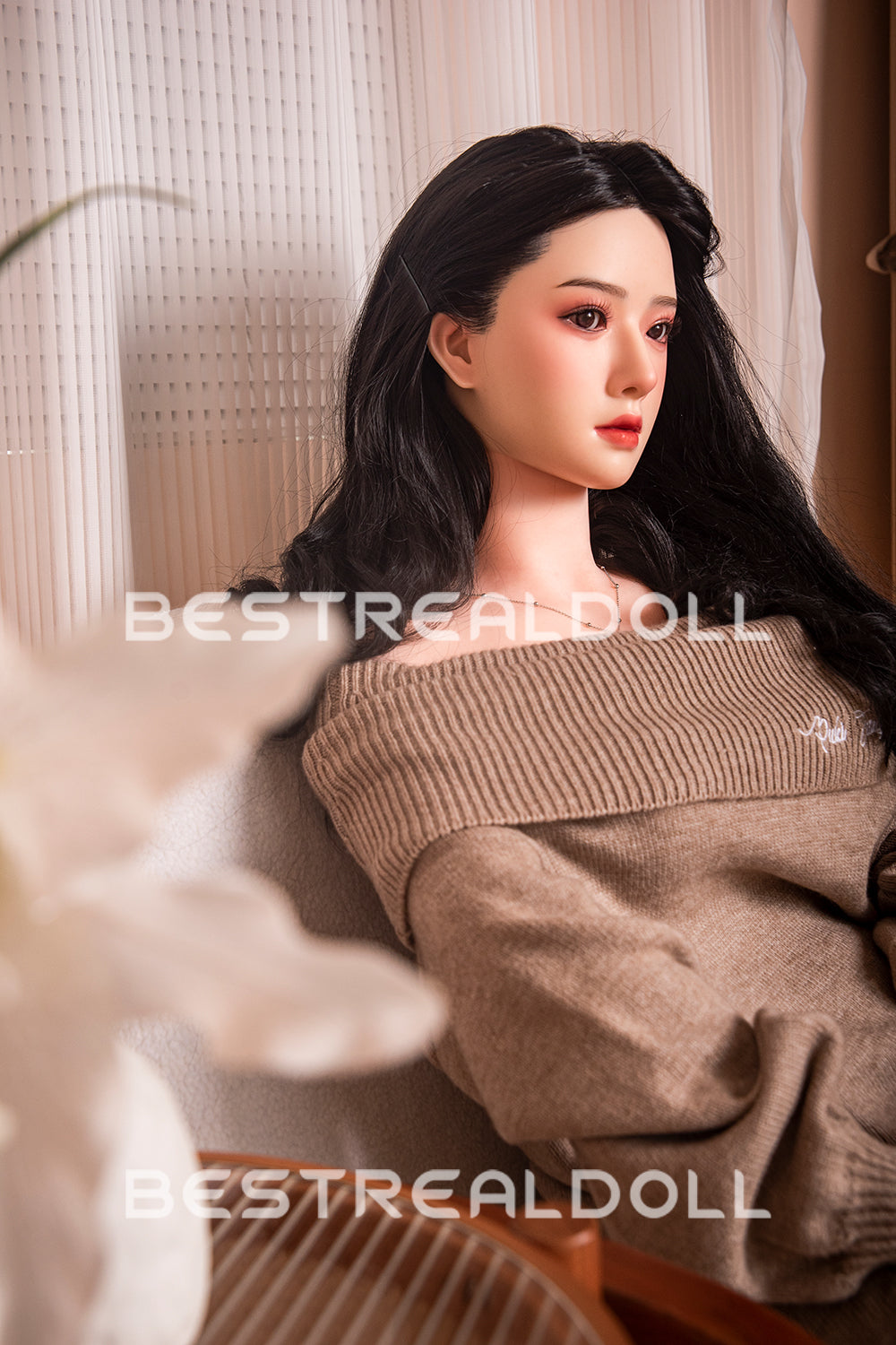 RIDMII 163cm Unique Design Muncey Asian Medium Boobs App-Controleld Sex Doll Silicone Head TPE Body Love Doll