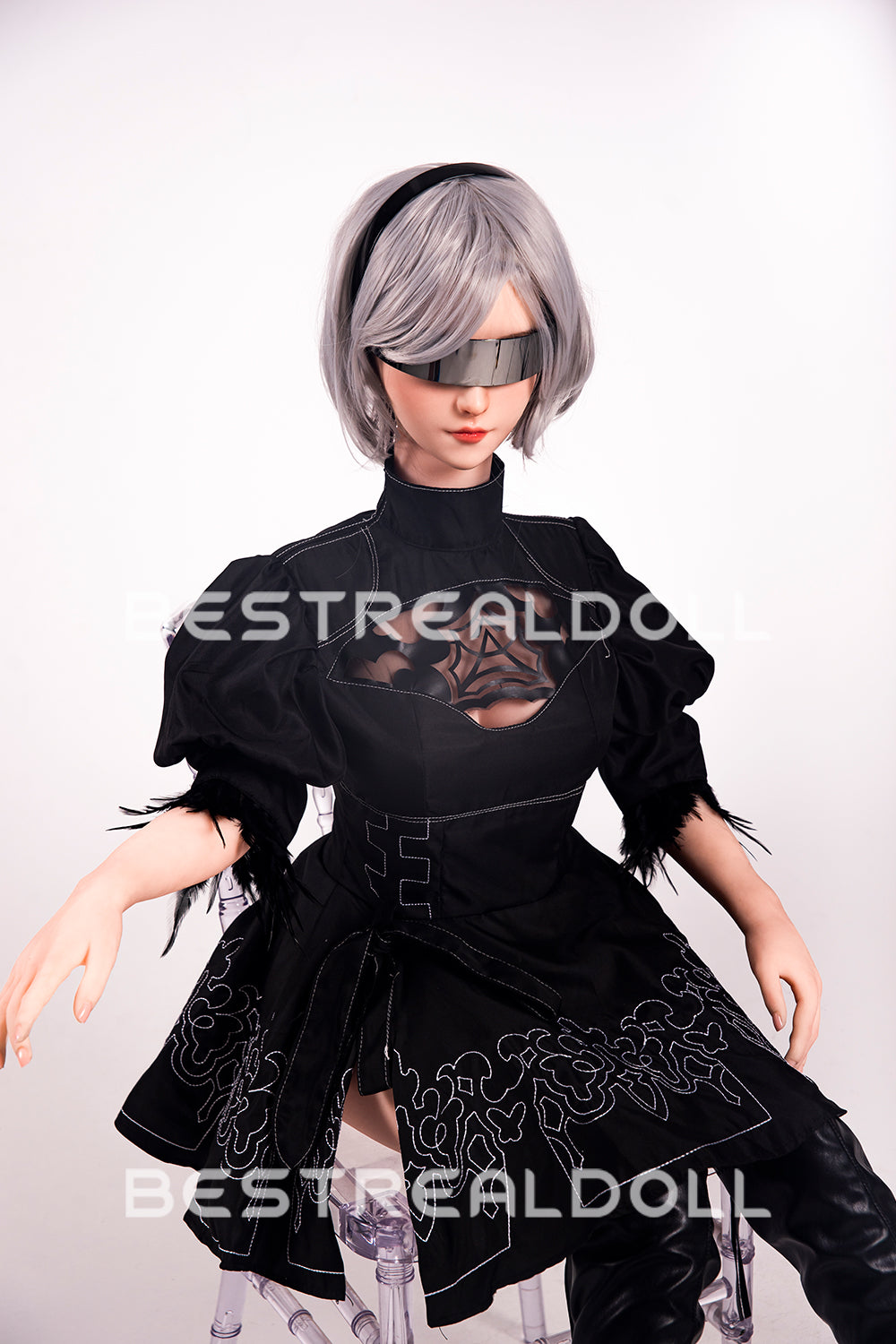 RIDMII 163cm Unique Design Momo Plus Cosplay App-Controlled Sex Doll Silicone Head TPE Body Love Doll