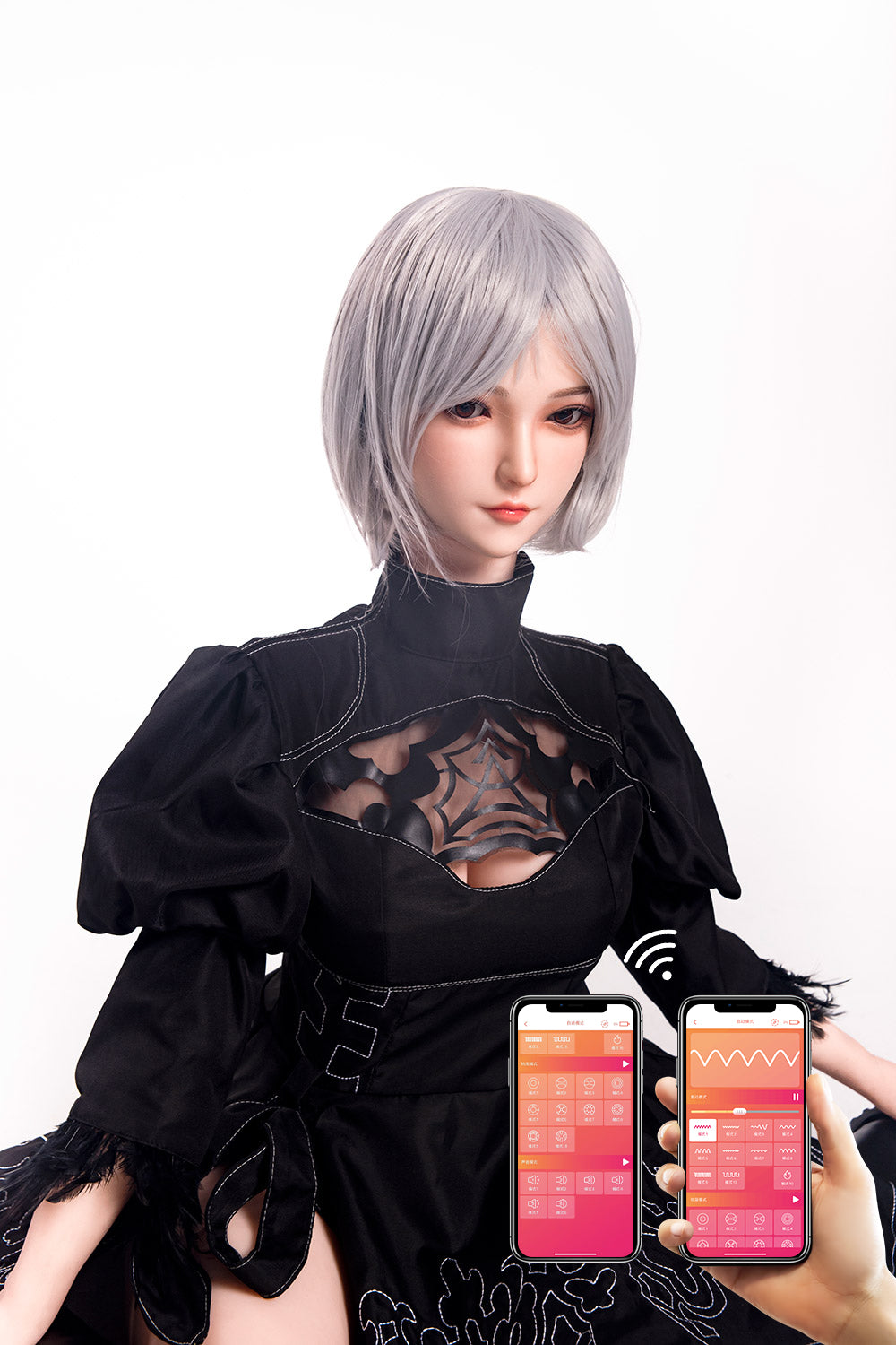 RIDMII 163cm Unique Design Momo Plus Cosplay App-Controlled Sex Doll Silicone Head TPE Body Love Doll