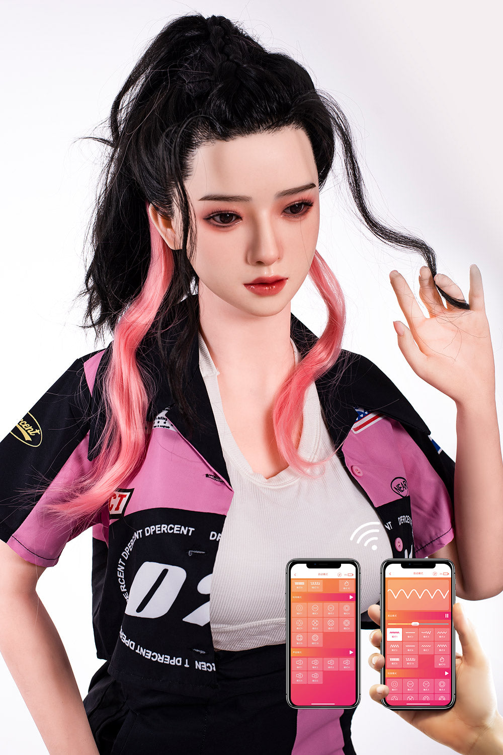 RIDMII 163cm Unique Design Muncey Plus Silicone Head App-Controlled Sex Doll TPE Body Medium Boobs Love Doll