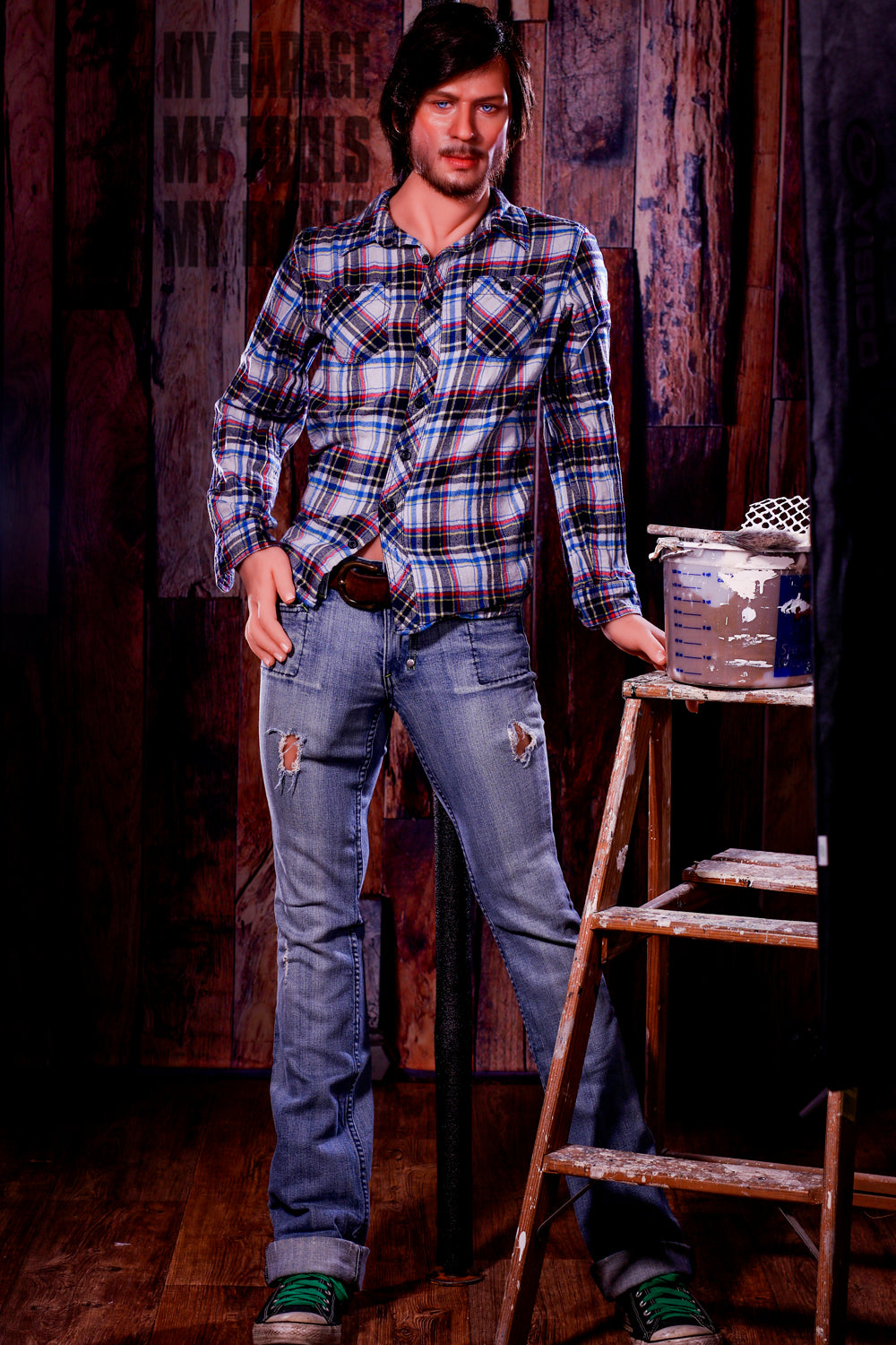 167cm Jonathan Plus Silicone Head Realistic Male Sex Doll TPE Body Adult Gay Doll