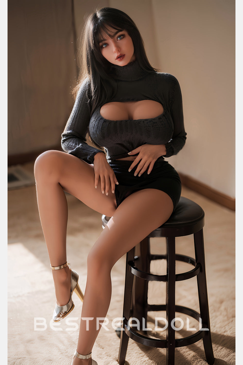 US Stock - RIDMII Danica Plus Unique Design 161cm #468 Realistic BBW Sex Doll Silicone ROS Head Movable Jaw Adult Love Doll TPE Body