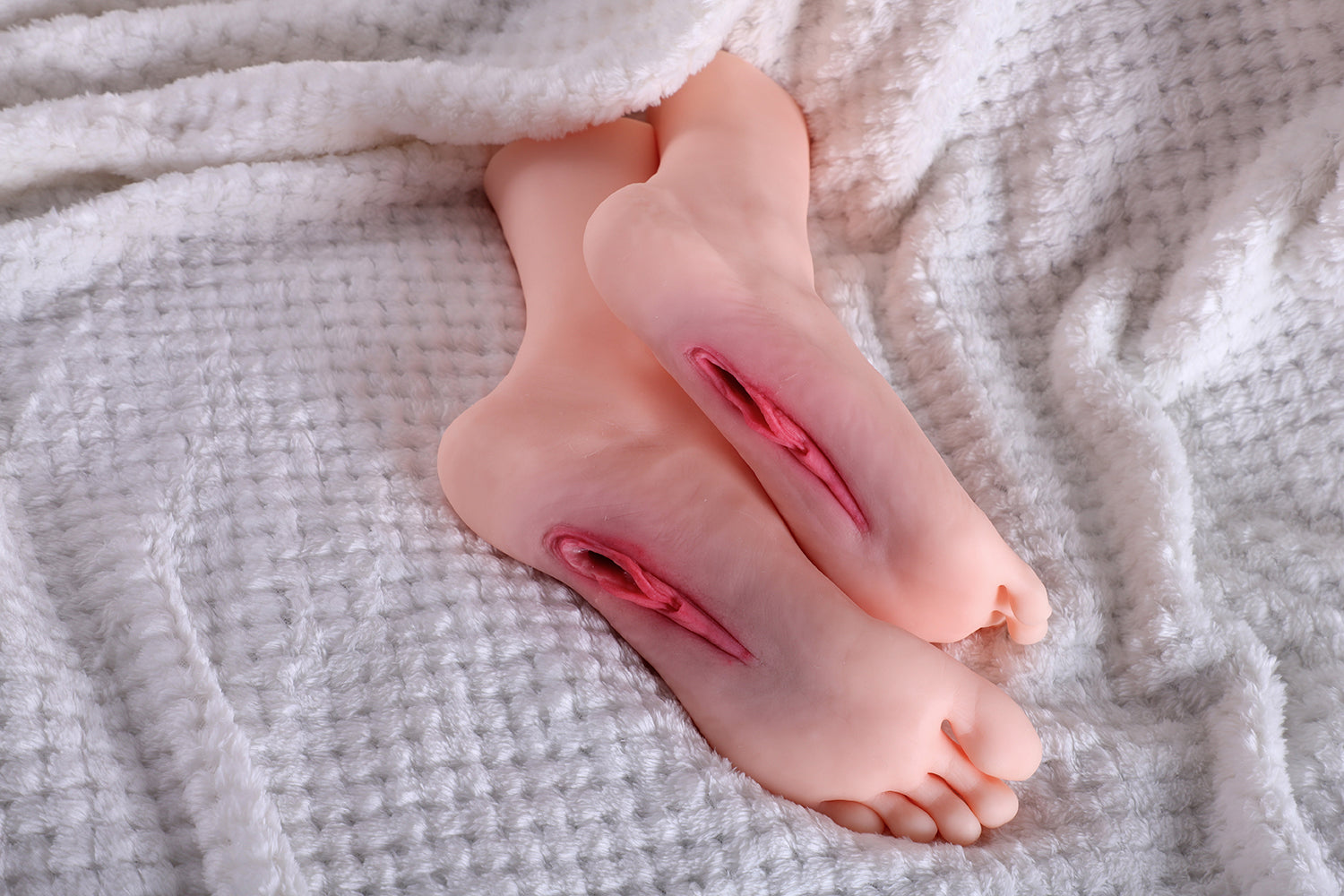 Realistic TPE Foot with Vagina Fetish Toy Foot Fetishism Adult Sex Toy for Men