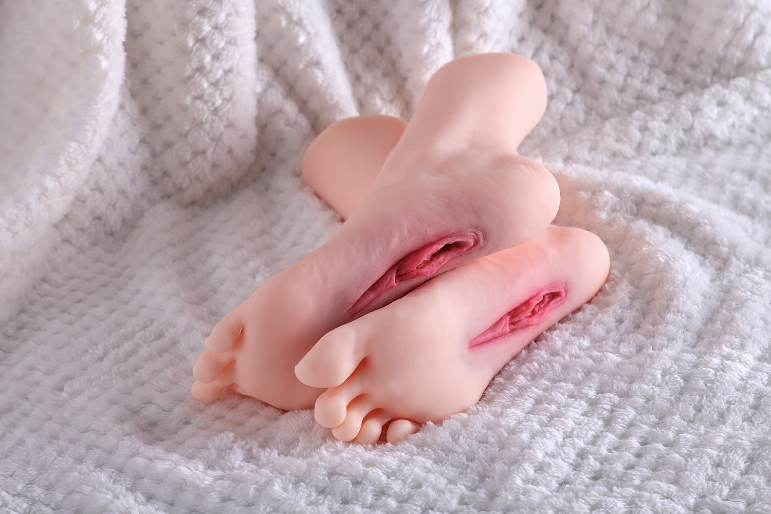 Realistic TPE Foot with Vagina Fetish Toy Foot Fetishism Adult Sex Toy for Men