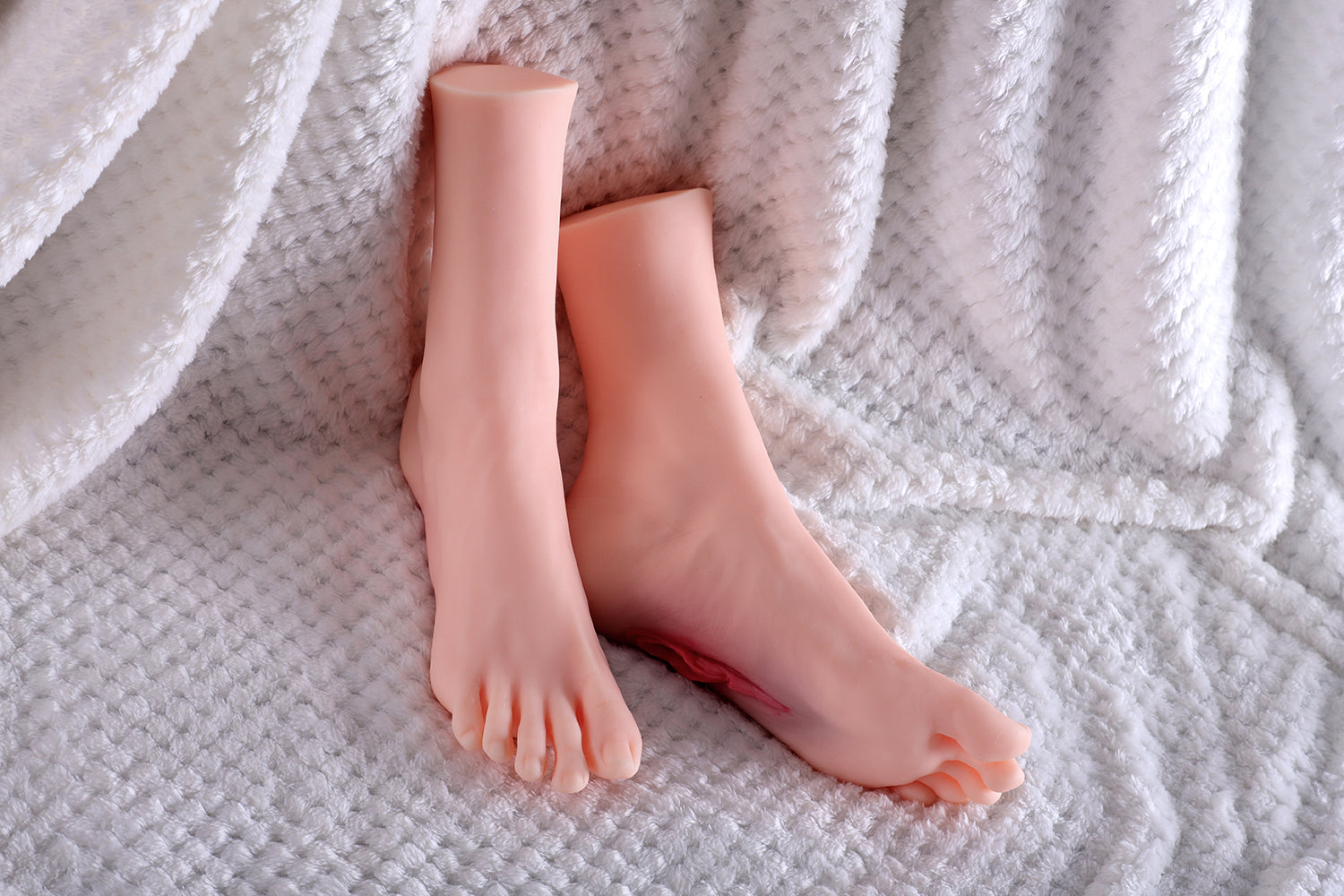 Realistic TPE Foot with Vagina Fetish Toy Foot Fetishism Adult Sex Toy for Men