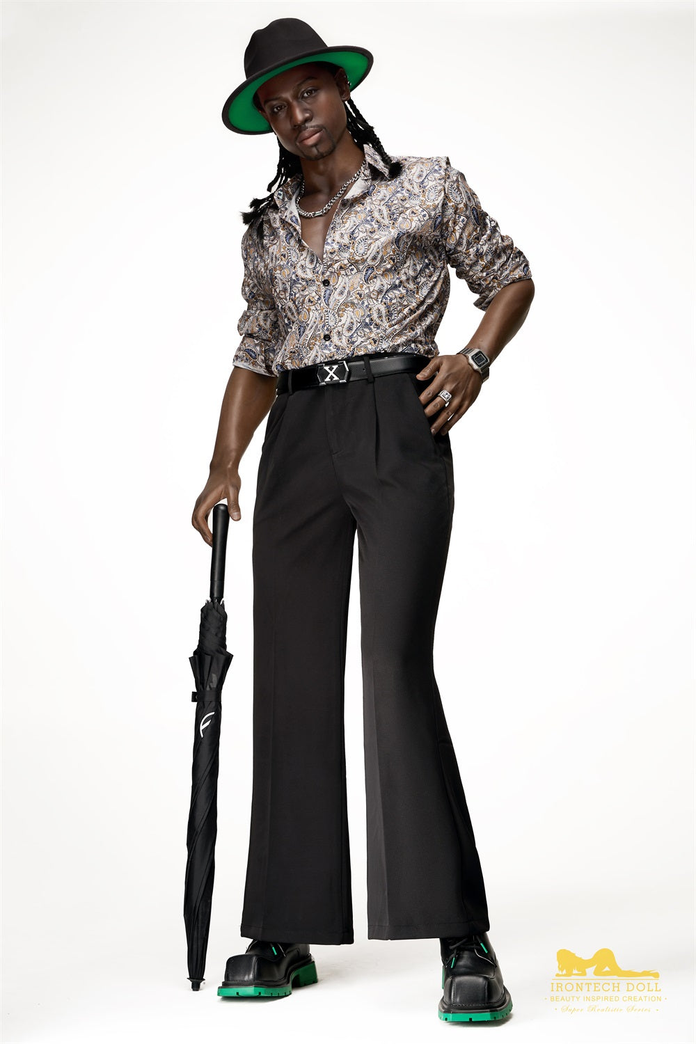 Irontechdoll 176cm M8 James Male Sex Doll Full Silicone Black Male Doll Gay Love Doll