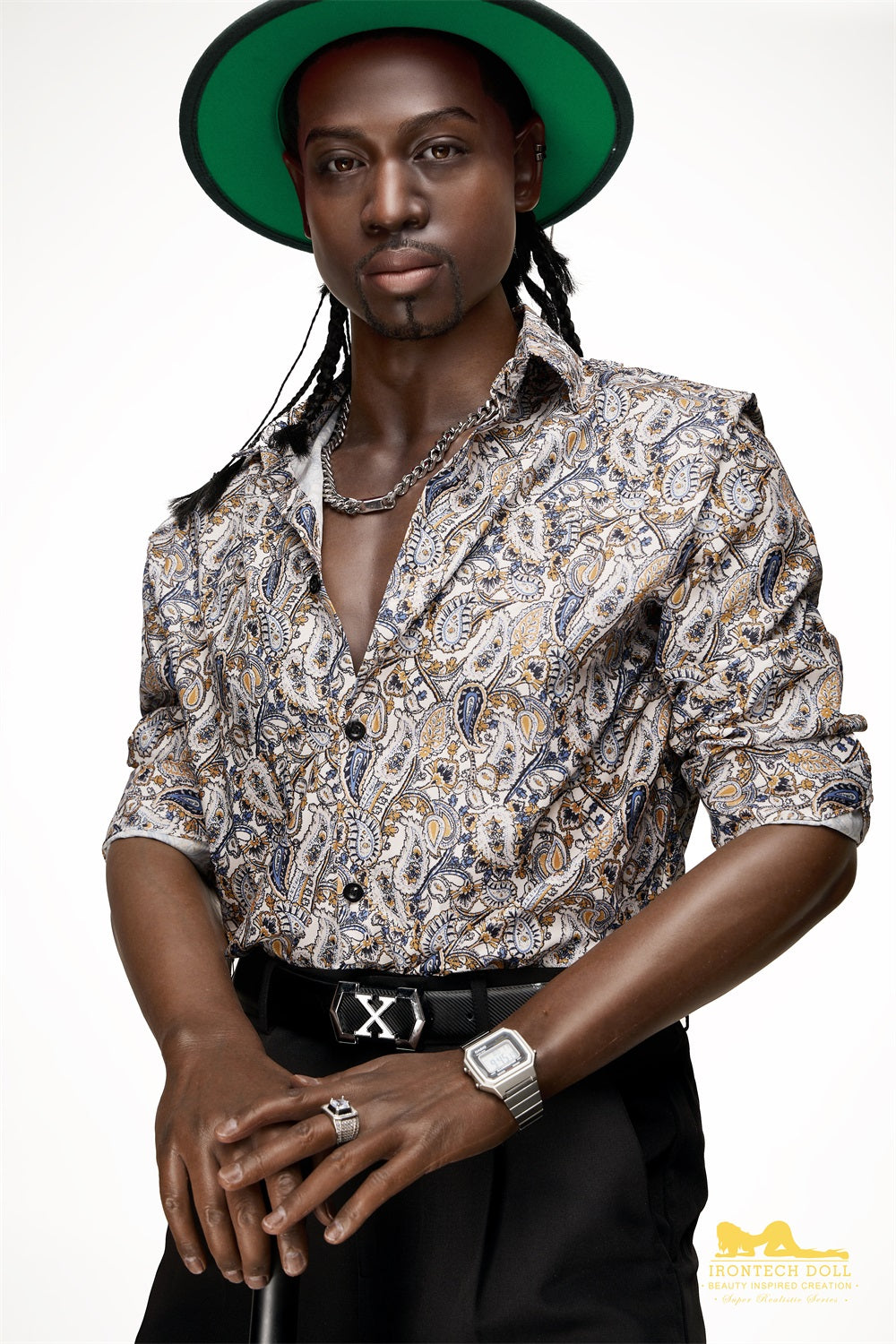 Irontechdoll 176cm M8 James Male Sex Doll Full Silicone Black Male Doll Gay Love Doll