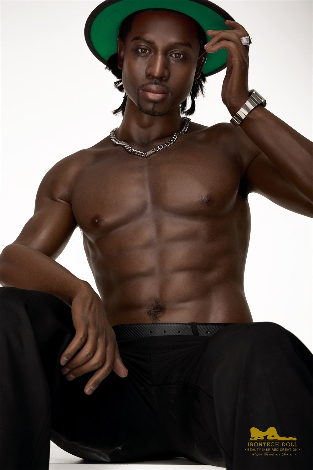 Irontechdoll 176cm M8 James Male Sex Doll Full Silicone Black Male Doll Gay Love Doll