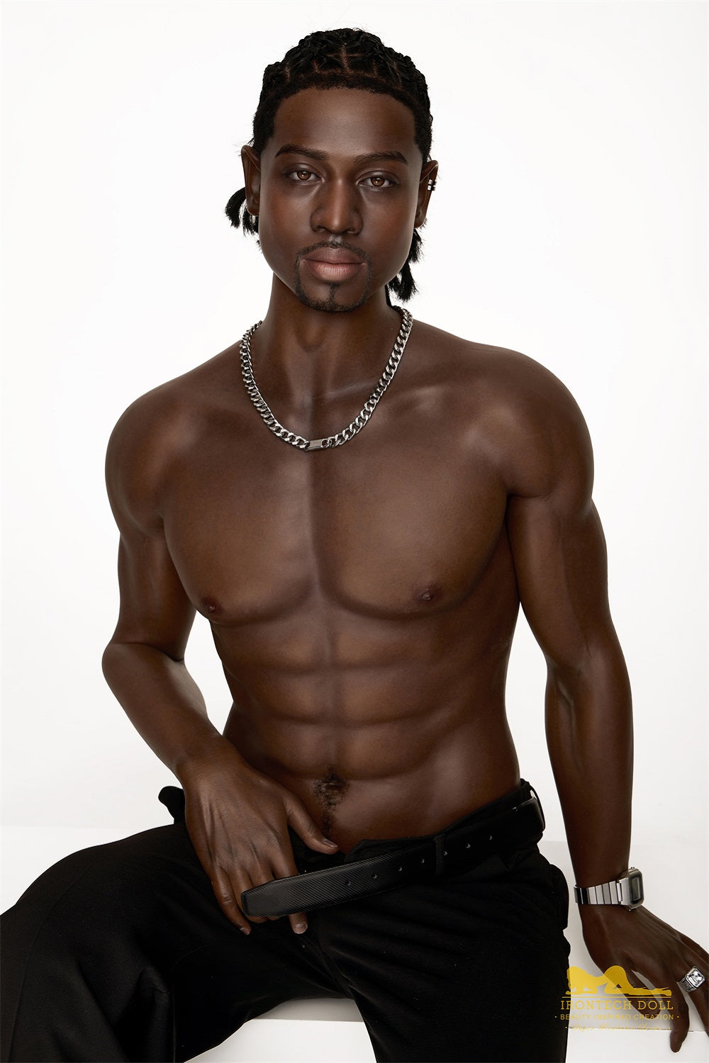 Irontechdoll 176cm M8 James Male Sex Doll Full Silicone Black Male Doll Gay Love Doll