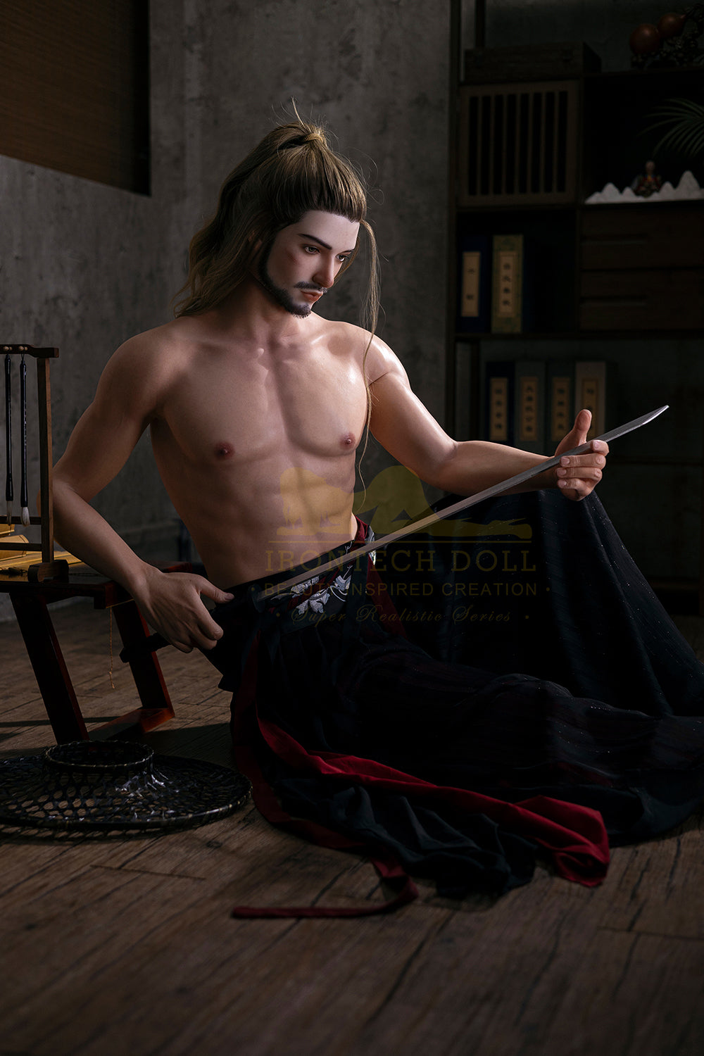 Irontechdoll John Plus 176m cM10 Full Silicone Male Adult Love Doll Handsome Period Costume Male Sex Doll